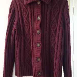 Ladies chunky button down cardigan